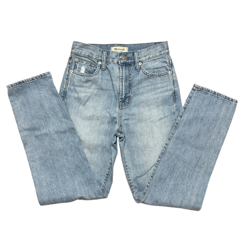 MADEWELL The Perfect Vintage Jean Light Wash Blue Distressed Women’s Size 24